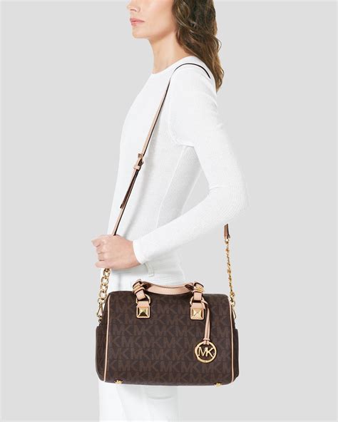 michael kors chain satchel signature bag